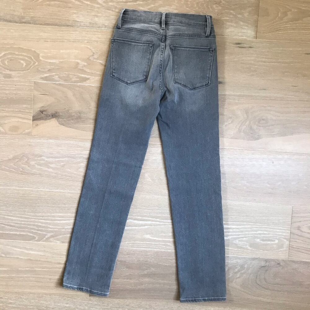 Frame Le High Straight Pintuck Gray Denim Jeans sz 24 - Picture 6 of 7